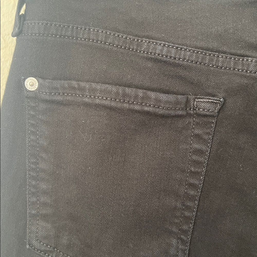 7 For All Mankind Black Denim Skinny Jeans in Size 30 - Picture 10 of 13